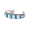 Image 4 : C.1949 Navajo Old Pawn Silver Turquoise Bracelet