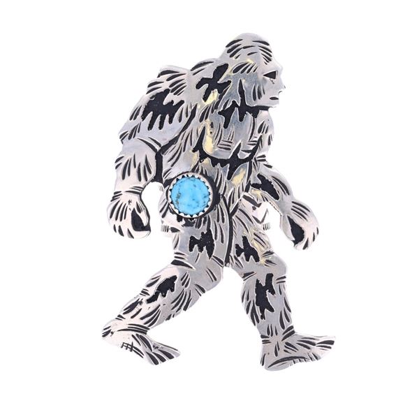 Navajo R. Singer Sasquatch Sterling Silver Ring