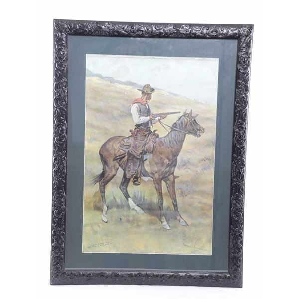 Marlin Firearms Framed Print by Frederic Remington