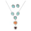 Image 1 : Navajo R. Sam Sterling Silver Necklace Earrings