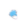Image 1 : 7.40ct Turquoise Diamond & 14k White Gold Ring