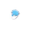 Image 3 : 7.40ct Turquoise Diamond & 14k White Gold Ring