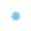 Image 4 : 7.40ct Turquoise Diamond & 14k White Gold Ring