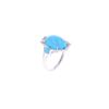 Image 7 : 7.40ct Turquoise Diamond & 14k White Gold Ring