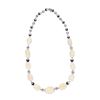 Image 1 : 48.91ct Opal Sapphire & Diamond Platinum Necklace