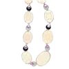 Image 6 : 48.91ct Opal Sapphire & Diamond Platinum Necklace