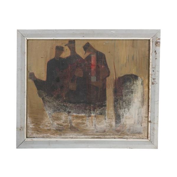 Argentina, 19th C. Abstract Oil Painting c. 1860