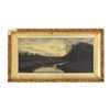 Image 1 : Victorian Landscape Oil Plaster of Paris Painting
