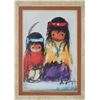 Image 4 : Signed DeGrazia Painting Miniatures Framed