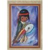Image 6 : Signed DeGrazia Painting Miniatures Framed