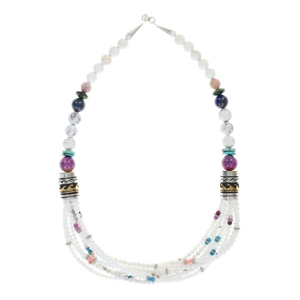 Navajo Tommy & Rose Singer White Buffalo Necklace
