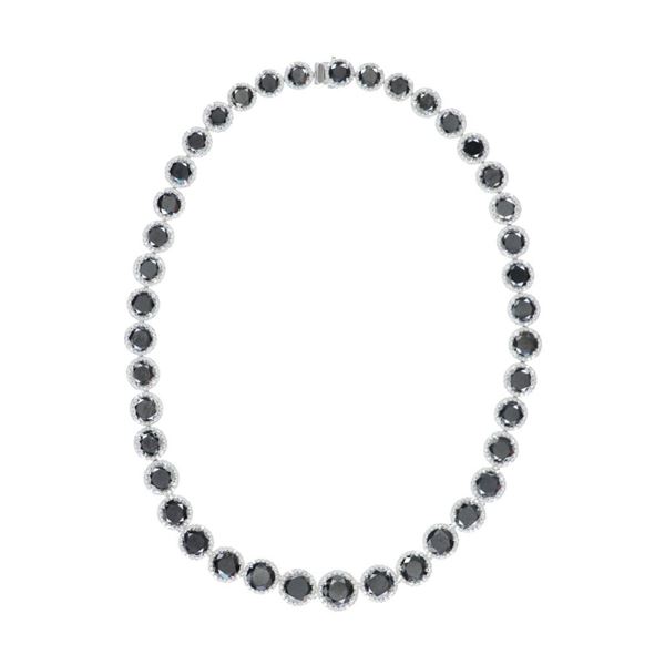 83.99 ct Fancy Black & White Diamond 14k Necklace