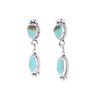 Image 2 : Navajo Diné R. Sam Sterling Turquoise Earrings