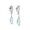 Image 3 : Navajo Diné R. Sam Sterling Turquoise Earrings