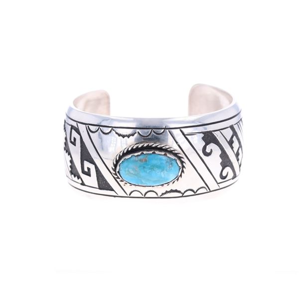 Navajo Tommy Singer Fox Turquoise Bracelet