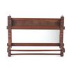 Image 1 : Eastlake Carved Walnut Lavatory Mirror Towel Rack