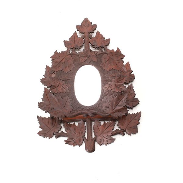 Black Forest Walnut Floral Mirror Mail Slot
