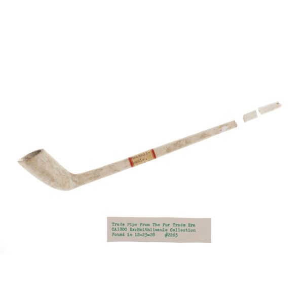 Clay Trade Pipe From Fur Trade Era (1780-1820s)
