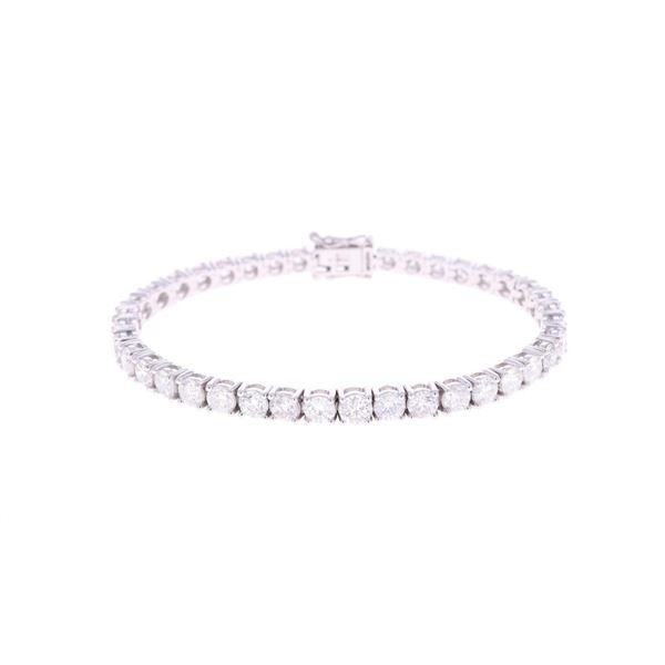 Elegant 11.02ct Diamond & 14k White Gold Bracelet