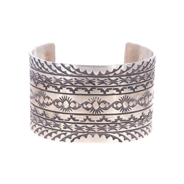Navajo Rick Enriquez Heavy Sterling Bracelet