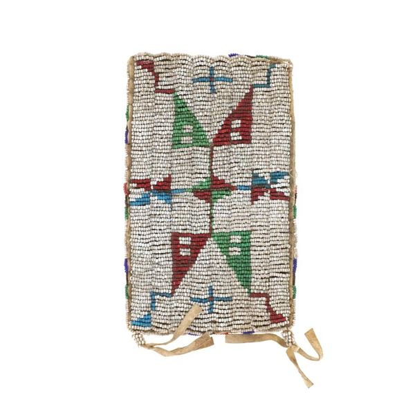Ca. 1900- Lakota Sioux Beaded Ration Card Pouch
