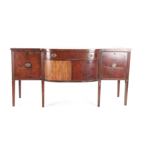 English 4 Drawer Mid-Century Sheraton Bureau Table