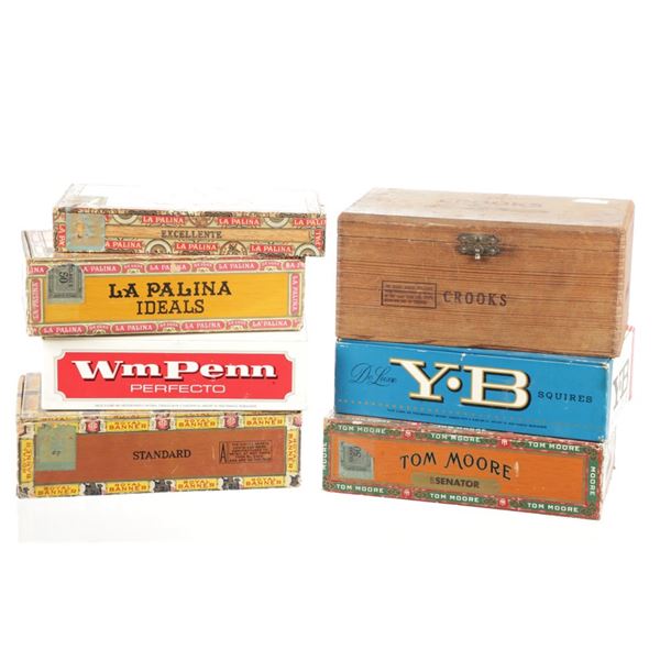 Assorted Cigar Mercantile Boxes c. 1930-1950's