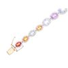 Image 4 : 16.71ct Multicolor Sapphire Diamond & 14k Bracelet