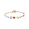 Image 8 : 16.71ct Multicolor Sapphire Diamond & 14k Bracelet