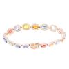 Image 9 : 16.71ct Multicolor Sapphire Diamond & 14k Bracelet