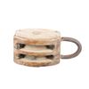 Image 2 : 19th C. Wooden Double Wheel Marine Pulley