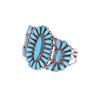 Image 1 : Zuni S. Silver Petite Point Turquoise Bracelet 70s