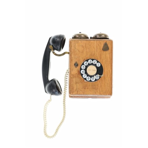 Western Electric Oak Box Rotary Wall Phone 1890s