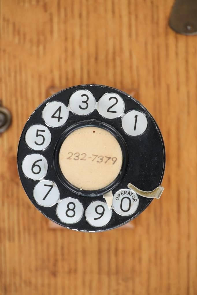 Western Electric Oak Box Rotary Wall Phone 1890s