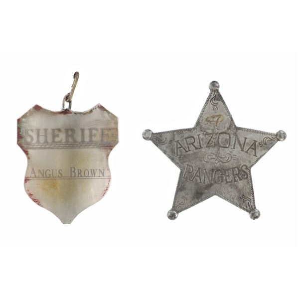 7th Rangers Arizona &  Angus Brown Sheriff Badges