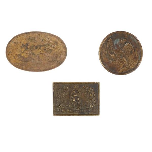 Civil War Brass Military Buckle Collection c1860-