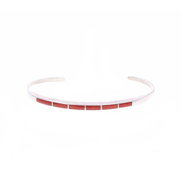 Zuni Roderick Kaskalla Sterling Inlay Bracelet