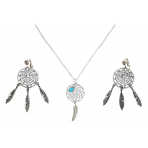 Southwestern Dreamcatcher Earrings & Necklace