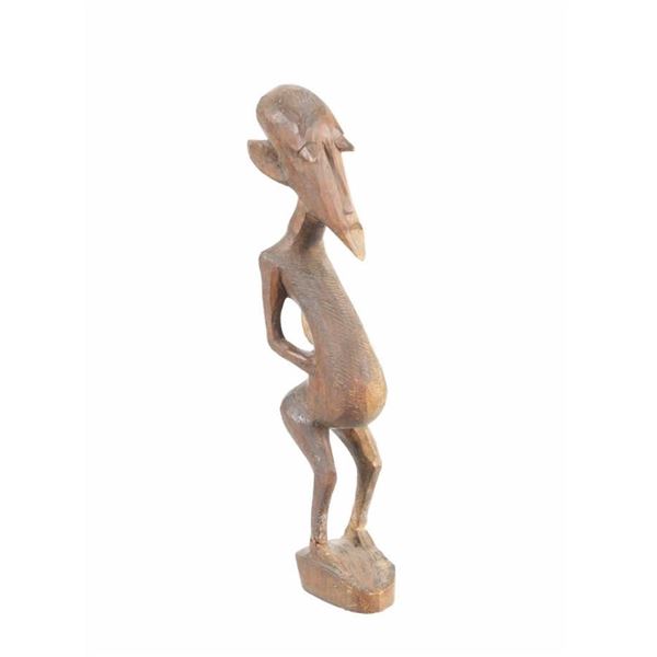 Kenyan Beluga Hand Carved Old Fat Man Sculpture