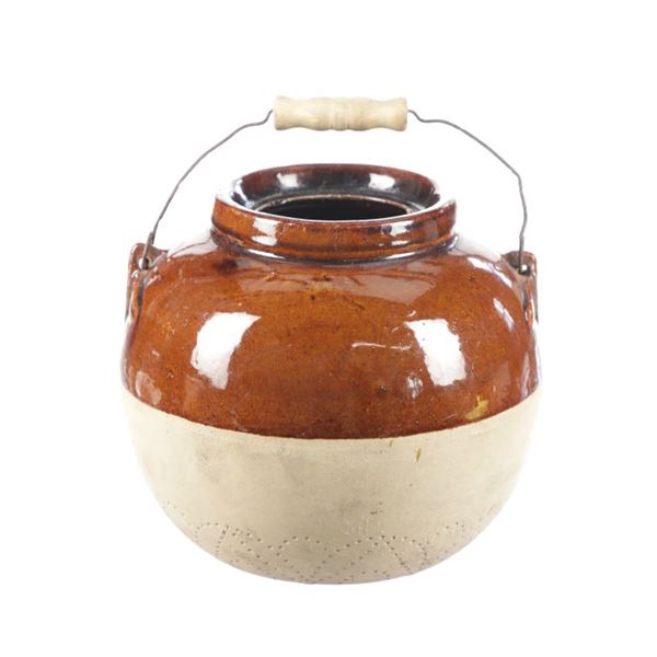 Ca. 1930's Stoneware Brown Glazed Crock Pottery