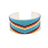 Image 1 : Navajo Copper Hide Trade Seed Bead Bracelet
