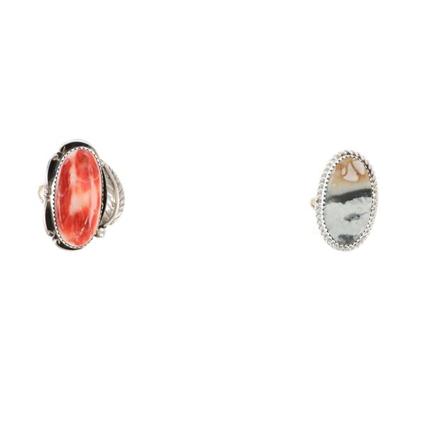 Navajo H. & BB. Tsosie Sterling Silver Ring Pair