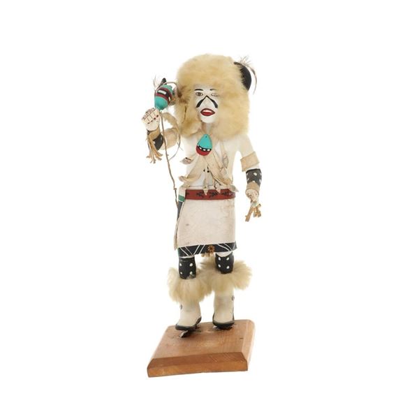Hopi "White Buffalo" Dancer Kachina Doll c. 1950s