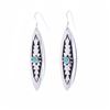 Image 2 : Navajo T & R Singer Silver Turquoise Earrings