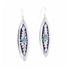 Image 4 : Navajo T & R Singer Silver Turquoise Earrings