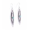 Image 5 : Navajo T & R Singer Silver Turquoise Earrings