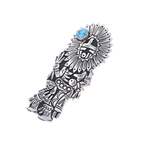 Navajo Richard Singer Kachina Dancer Sterling Ring