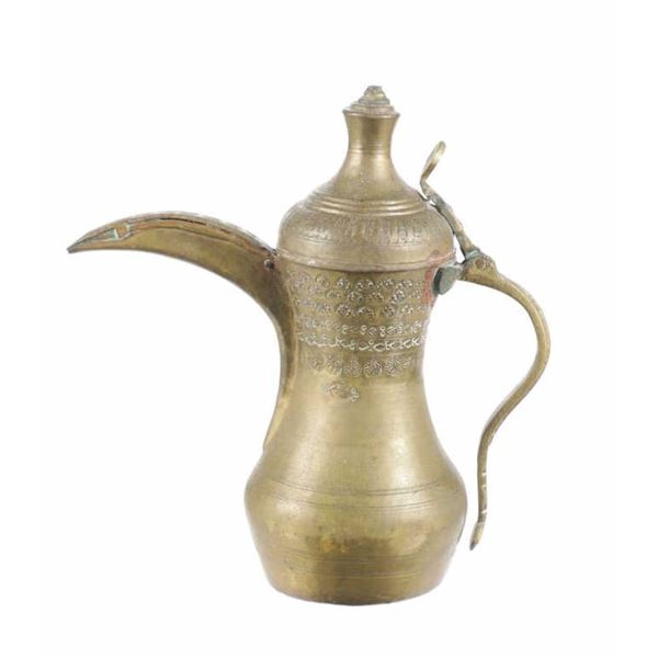 Bedouin Arabic Inscribed Copper Coffee Dallah