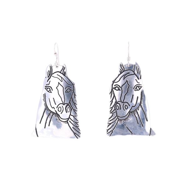 Navajo Diné Sterling Silver Earrings T & R Singer