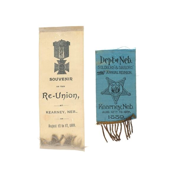 Soldiers & Sailors Annual Reunion Ribbons c. 1889